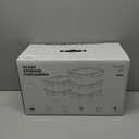 5-Pack Borosilicate Glass Containers with Tempered Lids, 35.2oz/4.4 Cup Airtight Meal Prep Set, Microwave/Freezer Safe (Pink)