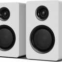 Computer Speakers for Desktop PC, Active Bookshelf Speaker with 3" Carbon Fiber Woofer and Silk Film Tweeter, Supports Bluetooth 5.3, USB-C, AUX/RCA Input for Record Player TV - White Stereo Set