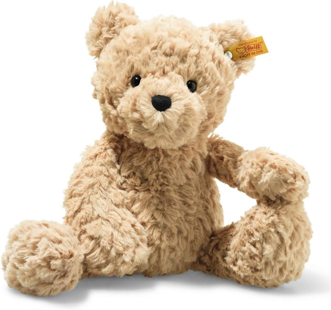 Steiff Jimmy Teddy Bear, Premium Teddy Bear Stuffed Animal, Plush Toy for Kids (Light Brown, 12")