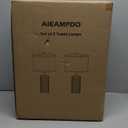 AIEAMPDO 23'' Set of 2 Modern Ceramic Table Lamps for Living Room Bedroom, Nightstand Farmhouse Beige White Desk Lamp for Bedside End Table Entryway, 2 LED Bulbs Included