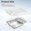 20 Pack 9X13 Inch Aluminum Foil Pans with Clear Lids Half Size Deep Extra Heavy Duty Disposable Aluminum Pans for Baking, Cooking, Roasting, Heating, Meal Prep or Food Storage