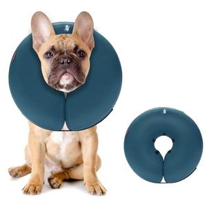 MIDOG Dog Cone - Inflatable Soft Donut Collar Alternative for Dogs After Surgery, Protective Recovery Collar Prevents Licking, Comfortable E-Collar Alternative Medium Dogs (Blue, M+)