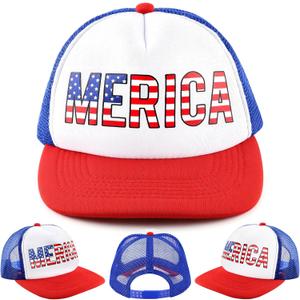 Labrostar 4th of July Hat Fourth of July Accessories American Flag Hat 4th of July Accessories Adjustable USA Hat Trucker Hats for Men Women Teen