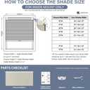 AOSKY No Drill Cordless Blackout Cellular Shades, 43" W x 48" H, Beige