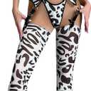 Leopard Lingerie Set for Women Garter Set Lingerie for Women Bra and Panty Set (Small)