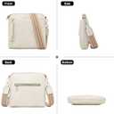 FOXLOVER Quilted Crossbody Bags for Women Vegan Leather Boho Purses Shoulder Handbags with Tassel (Beige)