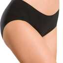 Wealurre Cotton Bikini Women's Breathable Panties Seamless Comfort Underwear (Black, M)