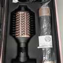 ELLA BELLA 6 in 1 Professional Hot Air Styler Dual Voltage Powerful Hair Dryer & Straightener Set Styling Without Heat Damage Fast Drying Curling Volumizing Straightening with Travel Case