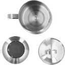 Oil Strainer Pot, Large Capacity Stainless Steel Oil Container Oil Container with Strainer, Bacon Grease Container Filter Pot for Deep Frying and Cooking Grease Storage (1.5L)