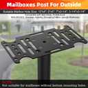 27" Mailbox Post with Mounting Bracket Installed On Concrete Floor