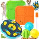 Forfon 9 Pack All-Around Dog Puzzle Toy Set -Mentally Stimulating Dog Enrichment Toys for Small to Medium Smart Dogs, Includes Dog Lick Mat with Suction Cups
