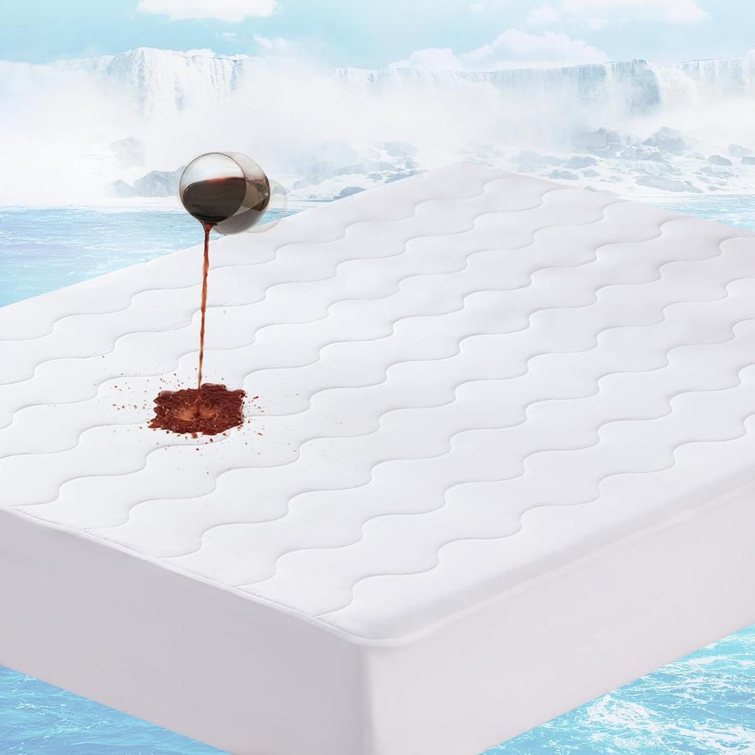 Queen Cooling Mattress Pad for Hot Sleepers, Waterproof & Cool-to-Touch Mattress Topper with Arc-Chill 3.0, TriSupport 3D Grid, Breathable Soft Fluffy Feel, Machine Washable, Deep Pocket Up to 21"
