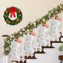 CCINEE 4PCS White Christmas Stockings,18 Inch Large Plush Faux Fur Xmas Stocking with Golden Snowflake Sequin Glitter Snowflake Hanging Stocking for Christmas Tree Wall Fireplace Home Decoration