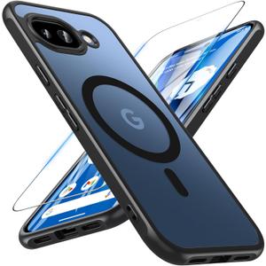 for Google Pixel 10A Case with Screen Protector, Pixel 10A Case with magsafe Black,15FT Military Drop Proof Raised Bezels Matte Shockproof for Google Pixel 10 A Phone Case Slim 5G Cover