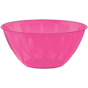 5-Qt Vibrant Pink Plastic Bowl  Premium Quality, Multipurpose, Durable & Lightweight  Ideal For Everyday Kitchen Use, Mixing, Serving & More - 1 Count