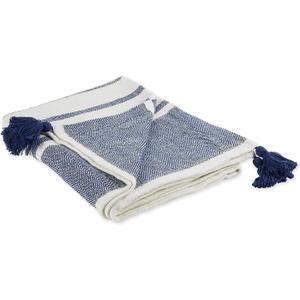 DII New Traditional, 2-Tone Chevron Stripe Throw, 50x60, Navy