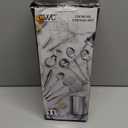 COOK WITH COLOR Kitchen Utensil Set - 10-piece premium Nonstick & Heat Resistant Kitchen Gadgets, Turner, Spaghetti Server, Serving Spoons, Whisk, Tongs, Masher & Utensil Holder, Stainless Steel