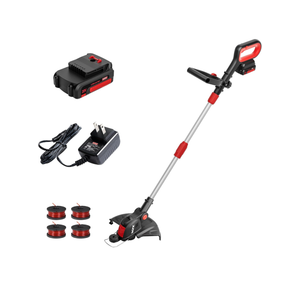 MZK 20V 12'' Cordless String Trimmer, Grass Trimmer&Edger with 4 Replacement Spools, Battery Powered Lightweight Weed Trimmer with Auto Line Feed(Battery and Fast Charger Included)