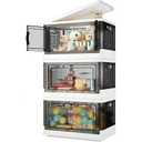 Storage Bins with Lids - 144QT Large Plastic Storage Bins Closet Organizers and Storage, Foldable Stackable Storage Containers for House Organizing Bedroom Dorm Room