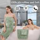 Luxury Bath Towels Set - 12 Piece (4 Large Bath Towels,4 Hand Towels,4 Washcloths), 100% Microfiber,Extra Absorbent Super Soft & Quick Dry,Complete Family Pack for Bathroom Gym Pool,Green
