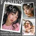 60 Pcs Silver Star Hair Clips for Women Y2k Metal Hair Barrette Styling Cool Bangs Cute Duck Bill Clips Accessories Set for 2000s, Goth, Punk, Emo and Kawaii Style