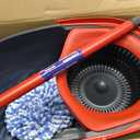 O-Cedar EasyWring Microfiber Spin Mop, Bucket Floor Cleaning System, Red, Gray, Standard, 1.6 gallons