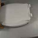 JINGZE Elongated Toilet Seat Slow Close, Quiet Toilet Seat Cover with Never Loosen Durable Toilet Seat Lid Easy to Install & Clean, Polypropylene (PP), White