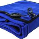 Kirkwood Kitchen Heated Blanket with USB Power, Soft Portable Outdoor Blanket, Stadium Blanket, Picnic Blanket, for Traveling, Camping, Hiking & Outdoor Activities or Wheelchair Use, Blue