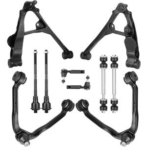 Front Lower/Upper Control Arms w/Ball Joints Sway Bar Links Tie Rod Ends Suspension Kits for 2002-2006 Cadillac Escalade/EXT, 2000-2006 Chevrolet Suburban 1500/GMC Yukon/GMC Yukon XL 1500 (10PCs)