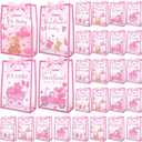 WZSTNBLA 24Pcs Valentines Gifts Bags Baby Shower Gifts Bags with Ribbons PVC Goodies Treat Tote for Birthday A Little Sweetheart is On The Way Party Supply Baby Shower Gender Reveal