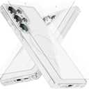 Strong Magnetic for Samsung Galaxy S25 Ultra Case, 2 Case&2 Screen Protector for S25 Ultra Phone,Mil-Grade Drop Protection,2PCS Clear