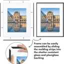 Americanflat 16x20 Floating Picture Frame with Shatter-Resistant Glass - Fits 13x19 Photos or Smaller - Slide-In Photo Frame - Fusion Float Collection - Floating Frames for Wall Display - Black