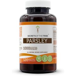 Secrets of the Tribe Parsley 120 Capsules, 1000 mg, Parsley (Petroselinum crispum) Dried Leaf (120 Capsules)