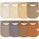 8-Pack Baby Bibs for Boys, Girls - Pullover Bibs for Drooling Teething Baby Girl & Boy Toddler, Newborn, Soft & Absorbent, Cute Colors, Large Torso Coverage Keep Infant Clean & Dry (Terracotta)