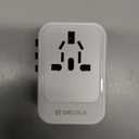 decqle Universal Travel Adapter, International Travel Plug Adapter with 2 USB-C(GaN 65W)  1 USB-A Ports, All in One Portable Adaptor, for USA, UK, EU, AU  224+ Countries (White) US