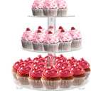 Cupcake Stand, 3 Tier Cupcake Stand for 24 Cupcakes, Cupcake Tower Stand, Acrylic Cupcake Holder, Clear Dessert Stands for Party, Wedding, Birthday, Baby Shower