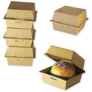 JUNGLE PICK Take out paper containers 100pcs/ 400pcs(4.13"x 4.13" x H3.54)