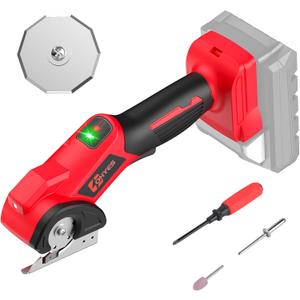 Cordless Electric Scissors Fit for Milwaukee 18v Battery 440RPM Rotary Cardboard Cutter For Fabric Carpet Plastic(Battery not included, Added replacement blade)