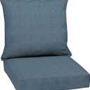 Arden Performance Outdoor Deep Seat Set, 24 x 24, Water Repellent, Fade Resistant, Deep Seat Bottom and Back Cushion Denim Alair, 1 Pack