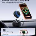2026 Upgraded 15W MagSafe Car Mount Charger,Magnetic Wireless Car Charger,360 Rotatable Strong Hold Car Phone Mount with Vacuum Suction Cup & Nano Adhesive Base for iPhone 17 16 15 14 13 12,Samsung