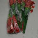 Hananona 28 Bundles Artificial Flowers Outdoor UV Resistant Fake Flowers Spring Faux Outdoor Plants Garden Porch Window Box Decorating (28, Red)