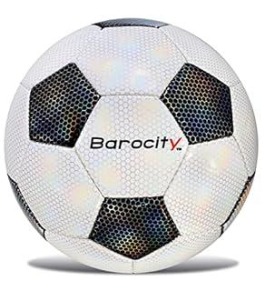 Soccer Ball - Premium Boy and Girl Official Match Ball with Cool Reflective Iridescent Rainbow Hex Pattern, Durable, Indoor, Outdoor, Training, Practice, Playtime and Games (Size 3)