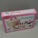 Atoylink Wooden Makeup Toy Set, 15Pcs Hair Salon Girl Toys Toddler Pretend Play Makeup Kit with Plush Makeup Bag Princess Beauty Realistic Accessories for Girls Age 3 4 5 6 Birthday Gifts