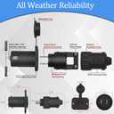40A Trolling Motor Plug & Receptacle 12VBRS2 for 2 Wire 12V/24V/36V Charging/Downrigger/Trolling System