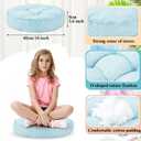 Juexica 8 Pcs Floor Cushions for Kids Floor Pillows Flexible Seating Cushions 3.5'' Thick Flexible Seating Classroom Furniture Meditation Seat Pillows for Home Nursery Yoga Decor(Morandi,Round), 15.7 X 15.7 X 3.5 Inches