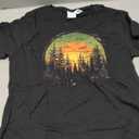 Retro Wilderness Bear Trees Reflection Outdoor Forest TShirt (M, Black)