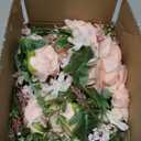 2 Pack Artificial Peony Garland Flowers, 12ft Floral Greenery Garland Rose Flower Vine with Pink Peony and Green Leaves for Wedding Dining Table Home Party Decor (2, Pink)