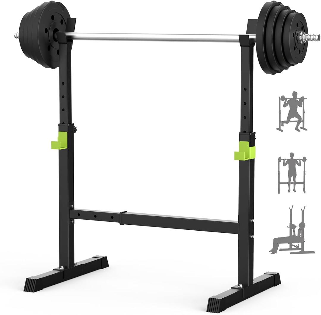 Adjustable Folding Weight Bench for Home Gym, 660 lbs Capacity Multi-Functional Workout Bench Sturdy Durable for Full Body (Black-Green)