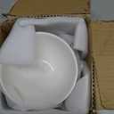 Foraineam 12 Pack 10 Ounces Porcelain Small Bowl Set White Round Bowls (10 fl oz)Plate