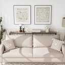 ELYKEN 5.9" Narrow Console Sofa Table with Power Outlets, 5.9" Dx70.9 Wx31.5 H Long Skinny Behind Couch Table with Charge Station and 6.5'Extension Cord, White Oak